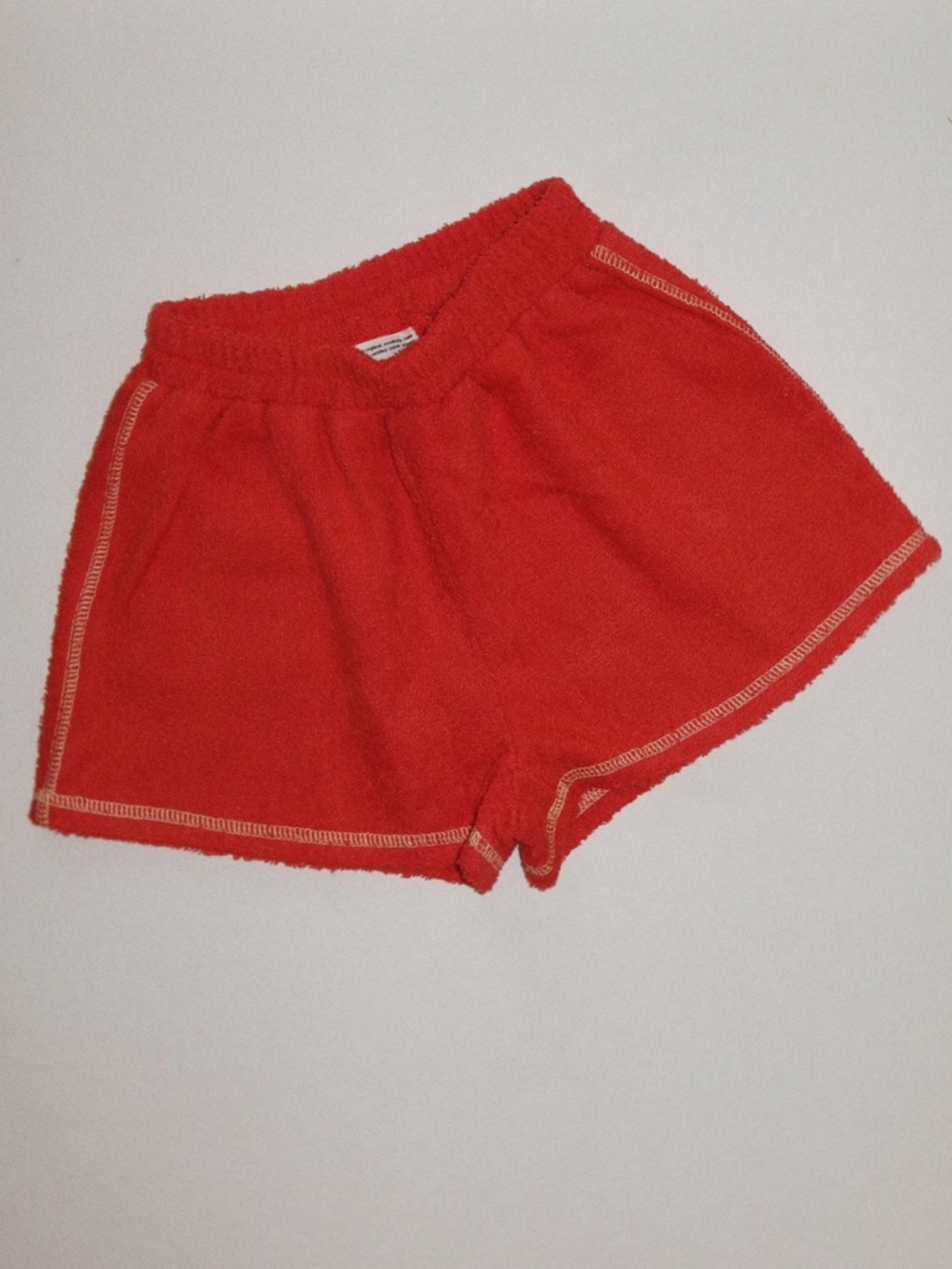 Red Kids Terry Cloth Shorts